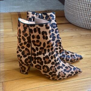 J. Crew Leopard Print Ankle Booties